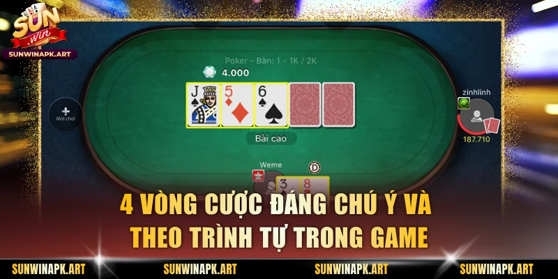4 vòng cược đáng chú ý và theo trình tự trong game