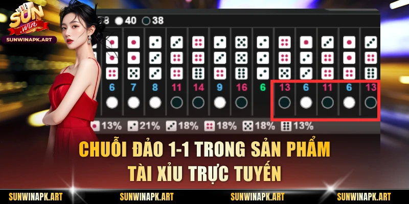 Chuỗi đảo 1-1 trong sản phẩm Tài Xỉu trực tuyến
