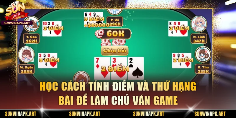 Học cách tính điểm và thứ hạng bài để làm chủ ván game