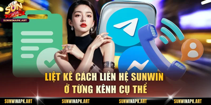 Liệt kê cách liên hệ Sunwin ở từng kênh cụ thể
