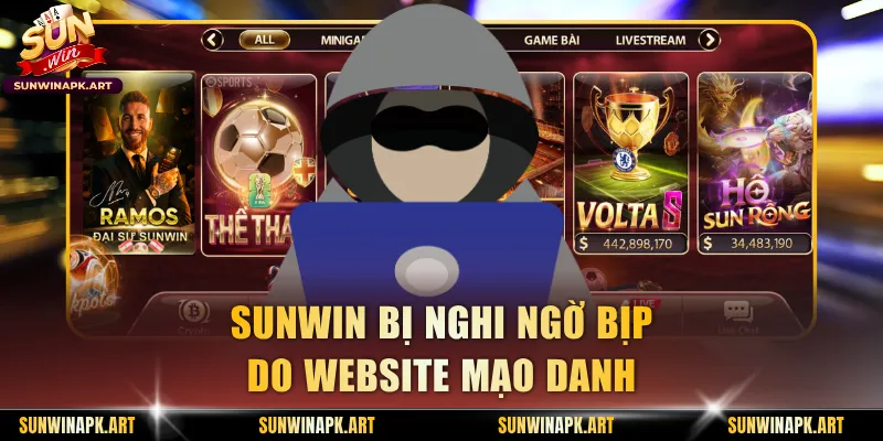 Sunwin bị nghi ngờ bịp do website mạo danh